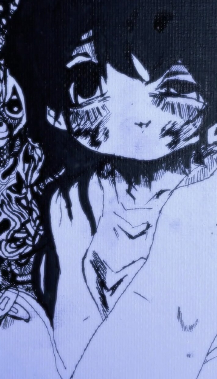 萌え×ダーク融合のオリジナルイラスト制作しますます ダーク・病み・萌えを融合した没入感のある絵を制作します イメージ3