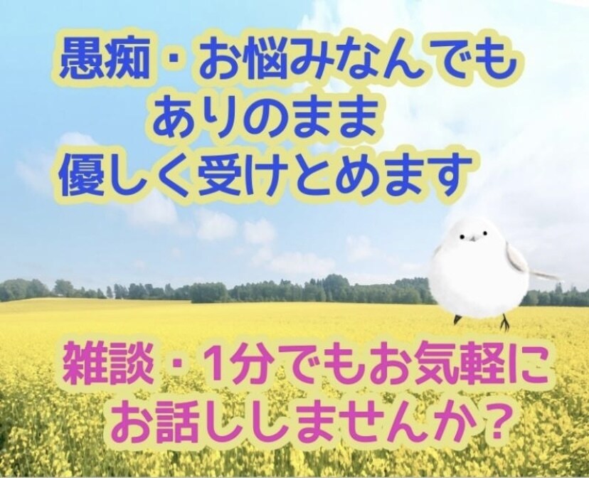 愚痴やお悩み、雑談でも、ゆっくり優しくお聞きします カウンセラー資格有。お話しして心のモヤモヤを吐き出しませんか イメージ4