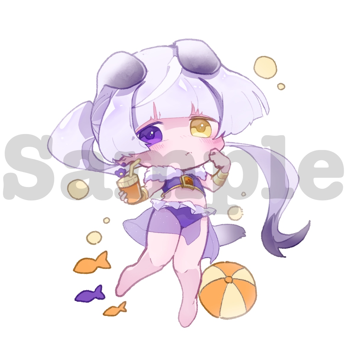 商用可能！ふわもちのSDキャラ描きます キャラデザもセットで可愛い！アイコン、動画、グッズ用など イメージ8