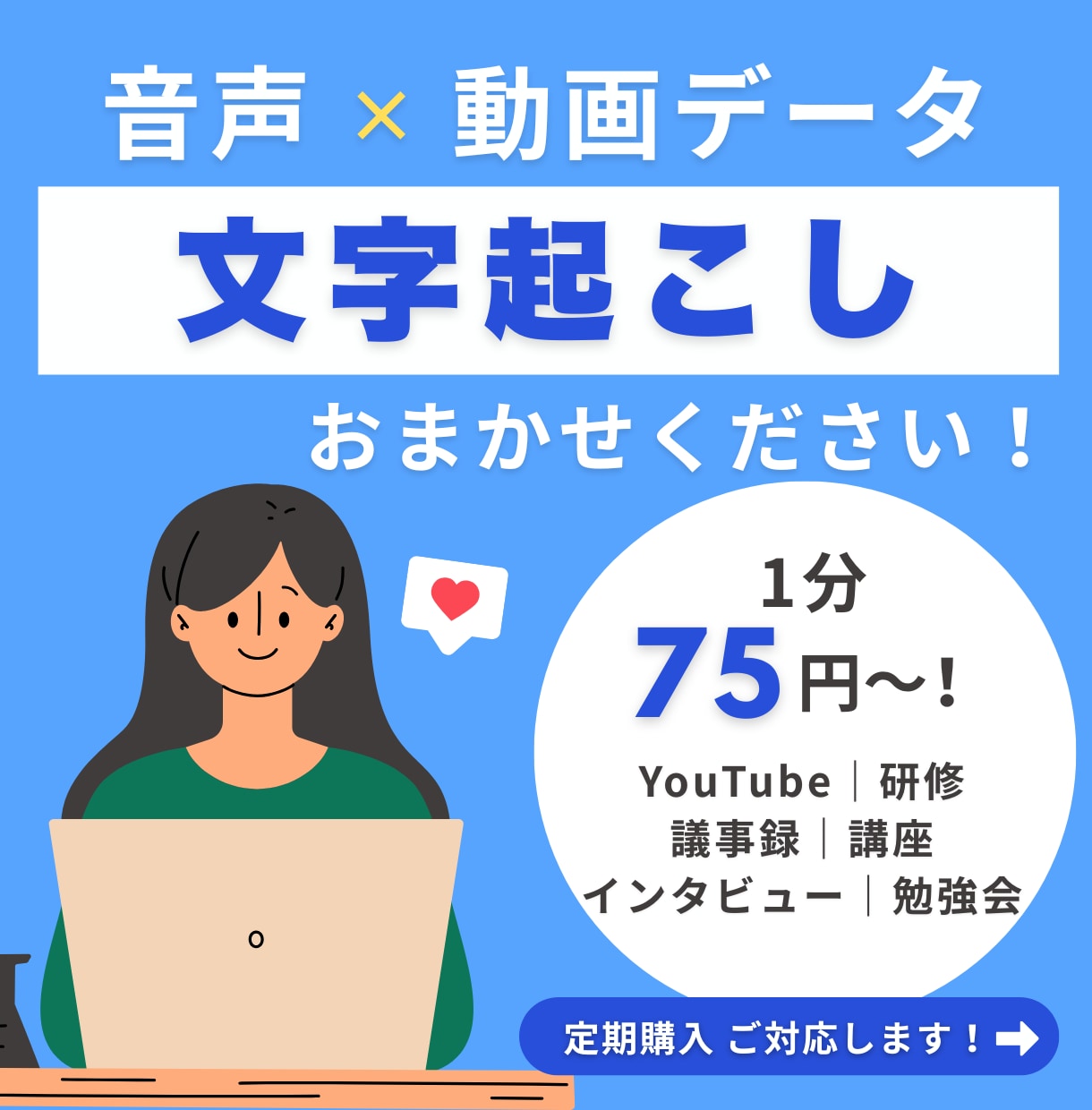 最安 1分70円！音声・動画の文字起こしいたします 【医療・講演・会議も対応】丁寧で正確な文字起こし！ イメージ1