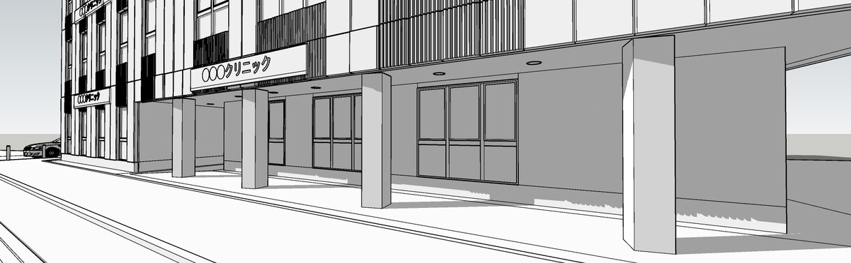 初期イメージに活用！建築士がスケッチパース描きます イメージ画として平面図や立面図から線画を描きます。 イメージ3