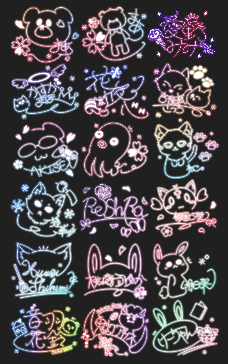修正無制限！ポンッとサイン風スタンプ★お作りします 写真や立ち絵にポンッと添えるだけ★ちょっとしたアクセントに♪ イメージ6