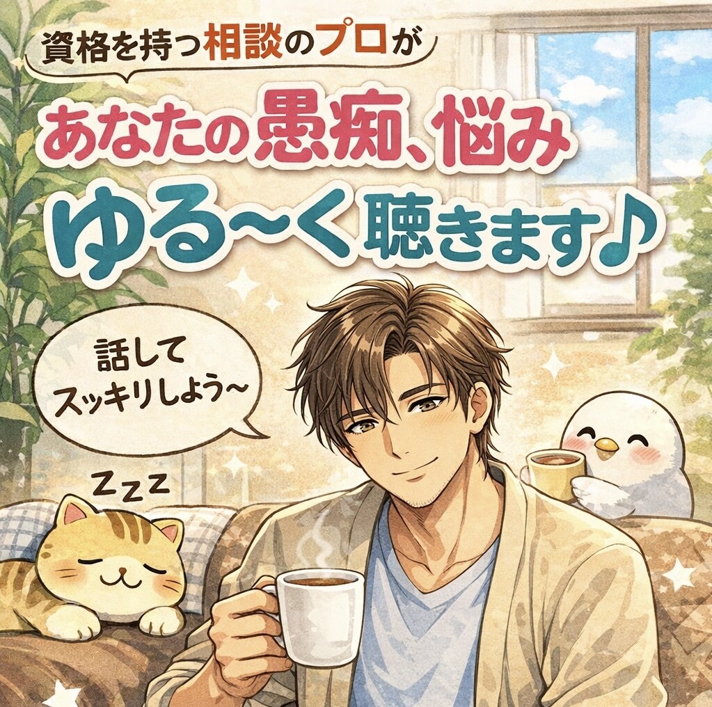 誰かにちょっと話したい！有資格者が聴きます ちょっと話してスッキリ解消！お悩みの整理もできます。 イメージ1