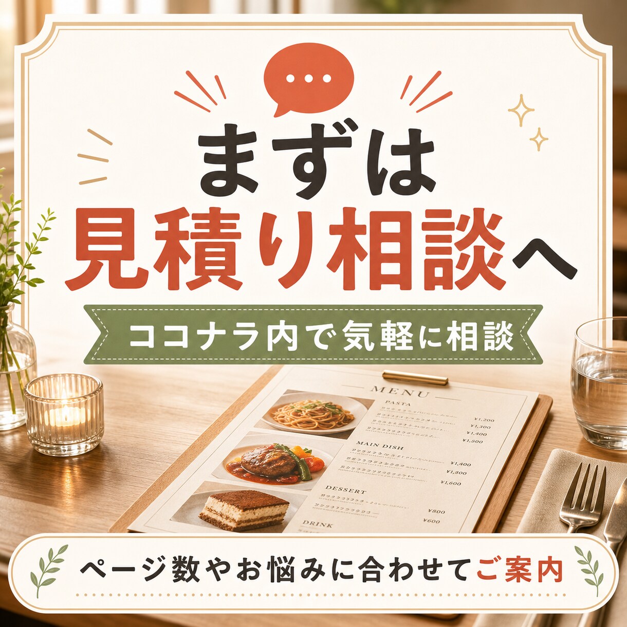 メニュー表の売れ方を整えます 注文率UPを意識したメニューへ イメージ10