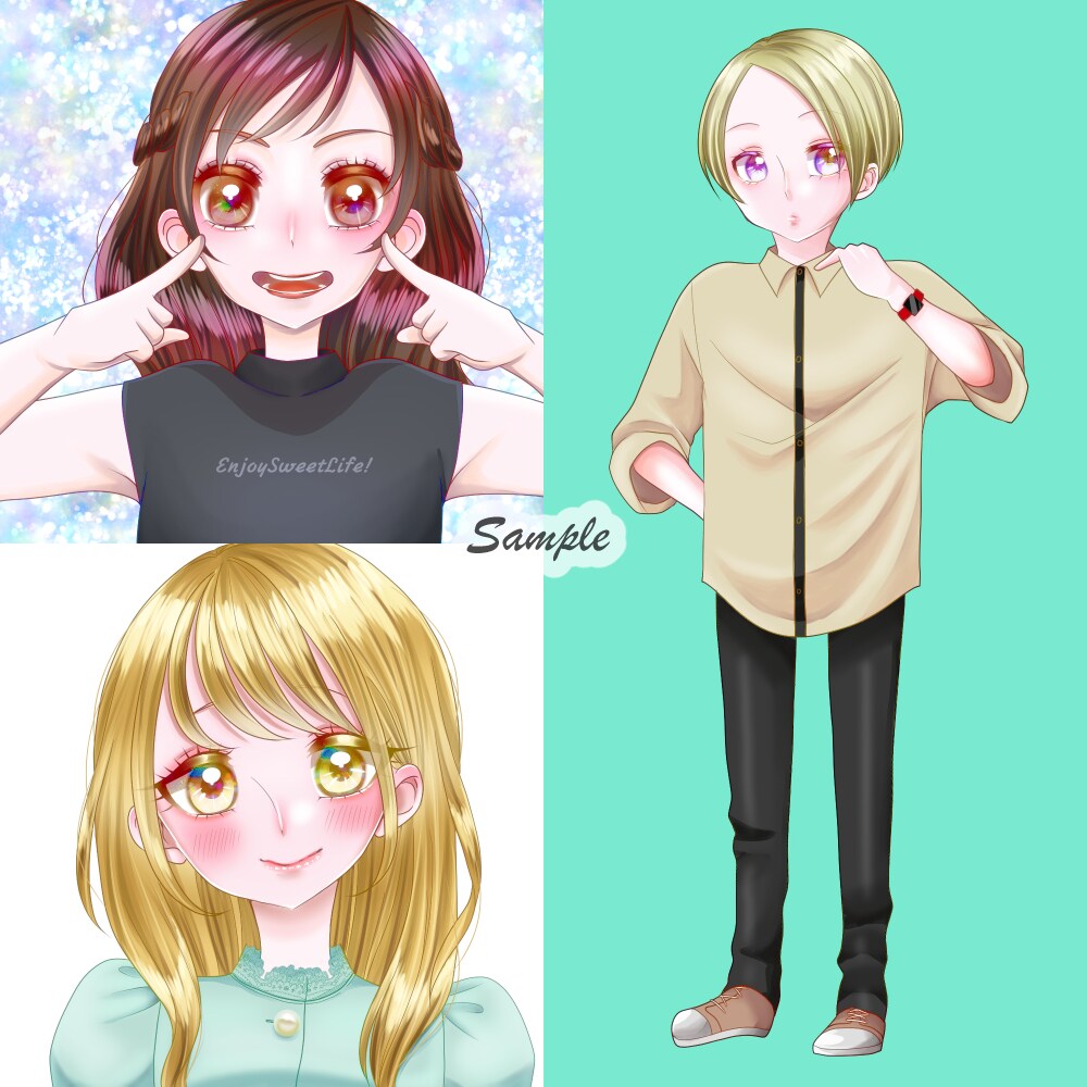 かわいくてSNSなどに使えるイラスト描きます キラキラしたイラストであなたのSNSに彩りを！ イメージ5
