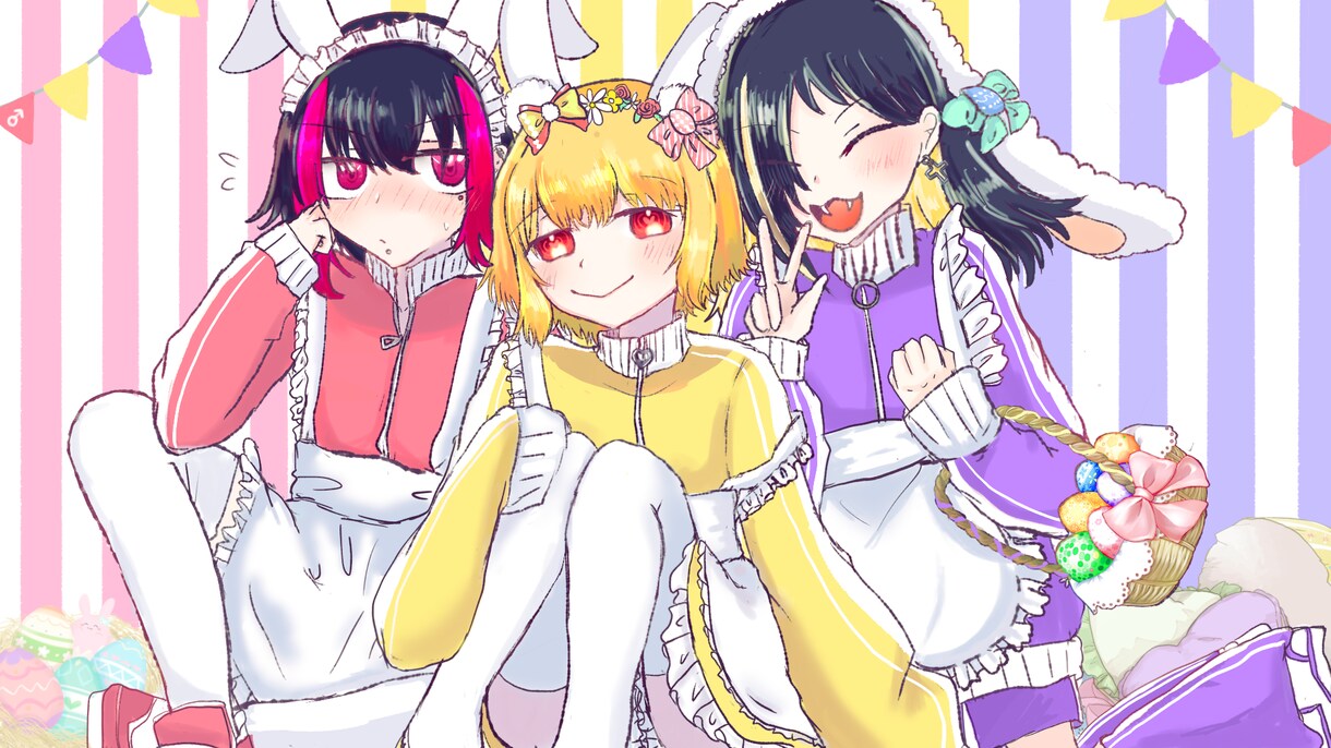 立ち絵、キャラクターイラスト、一枚絵描きます 10代の男女を描くのが得意！ポップな色合いで目を惹きます！ イメージ1
