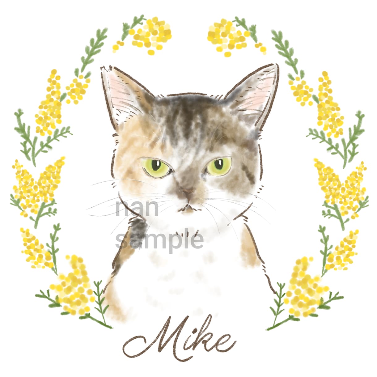 大切な猫ちゃん描きます 優しいタッチのイラストに仕上げます イメージ1