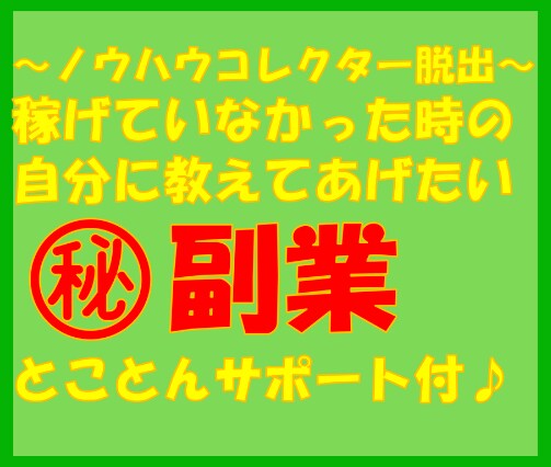 ノウハウコレクター脱出！初心者も出来る副業教えます 資金不要！スマホひとつで出来る♪とことん私がサポートします イメージ1
