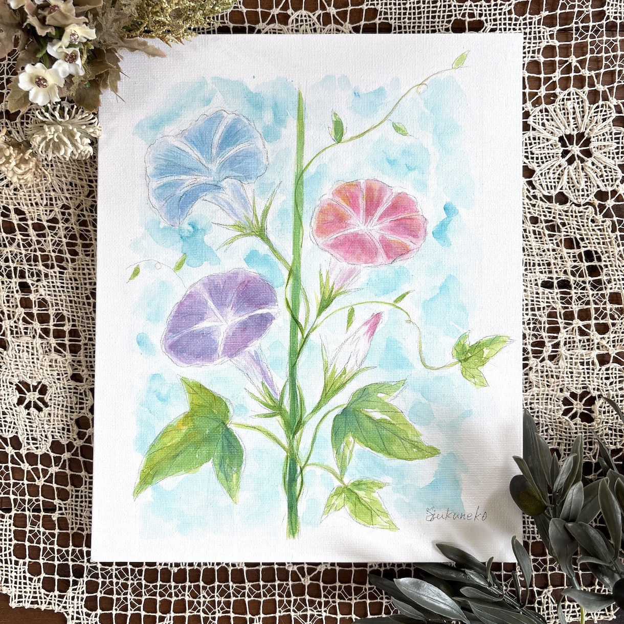 透明水彩で優しい花の絵を描きます 〜オーダーメイドの水彩画を、ご自宅やプレゼント用に〜 イメージ4