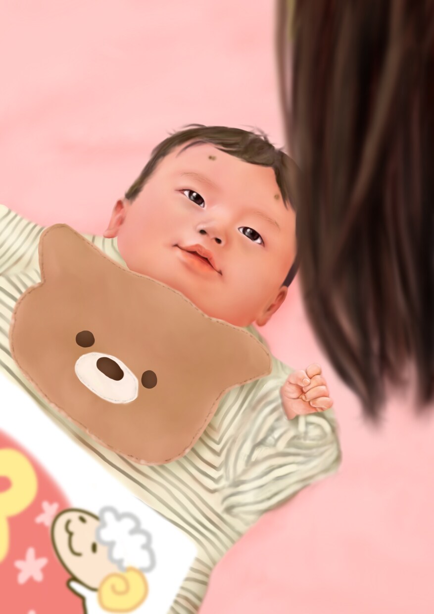組み合わせ自由でリアルな似顔絵描きます 複数の写真、背景の組み合わせで唯一のイラストにします。 イメージ10