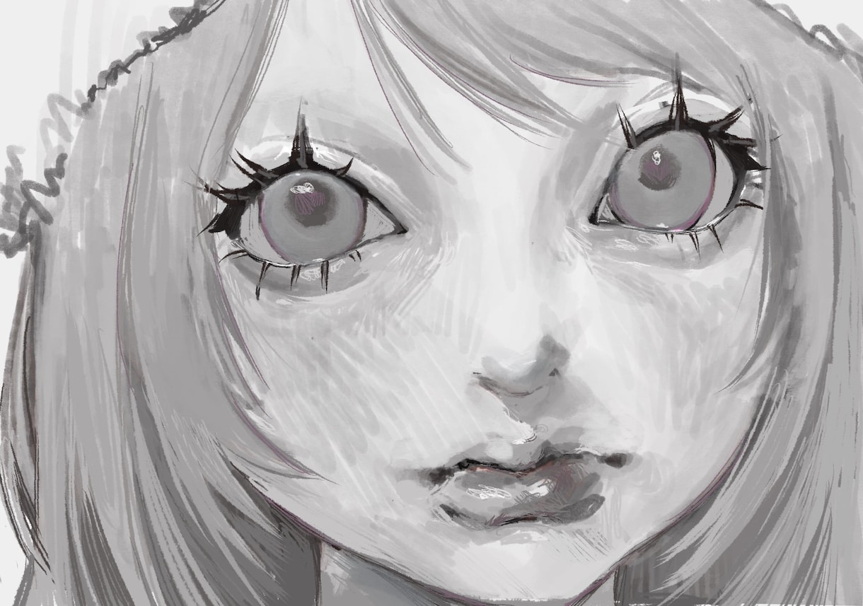 可愛くミステリアスな絵柄でSNSアイコンを描きます 男性女性、どちらも描けます！写実的な絵を描くのが得意です。 イメージ2
