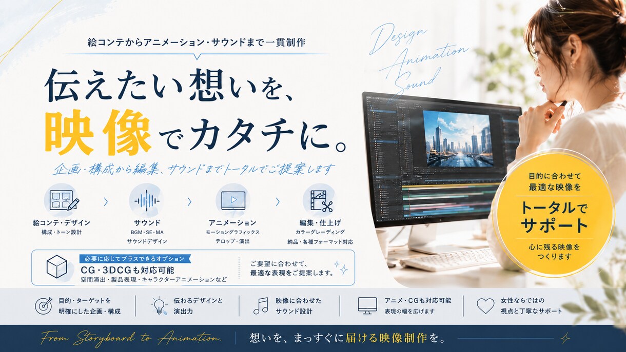 デザインを重視したサービス紹介動画を作ります 構成からデザイン、アニメーションまで。伝わる動画を制作します イメージ1