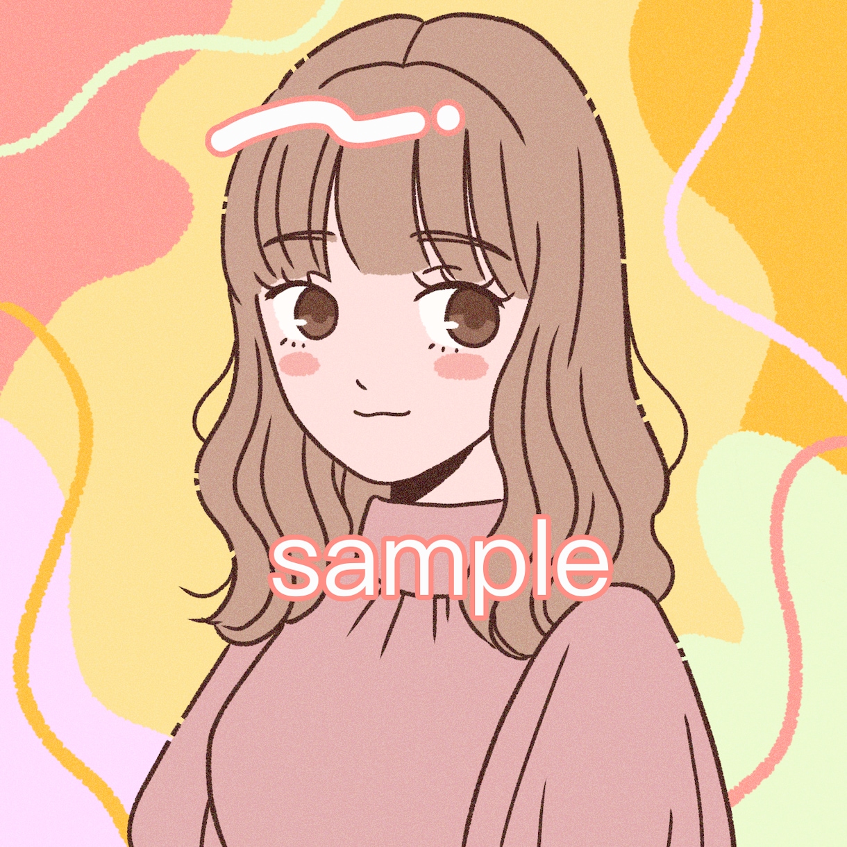 SNS向けのカラフルなアイコンを作成いたします シンプルで可愛いイラストでアイコンを描きます。 イメージ3