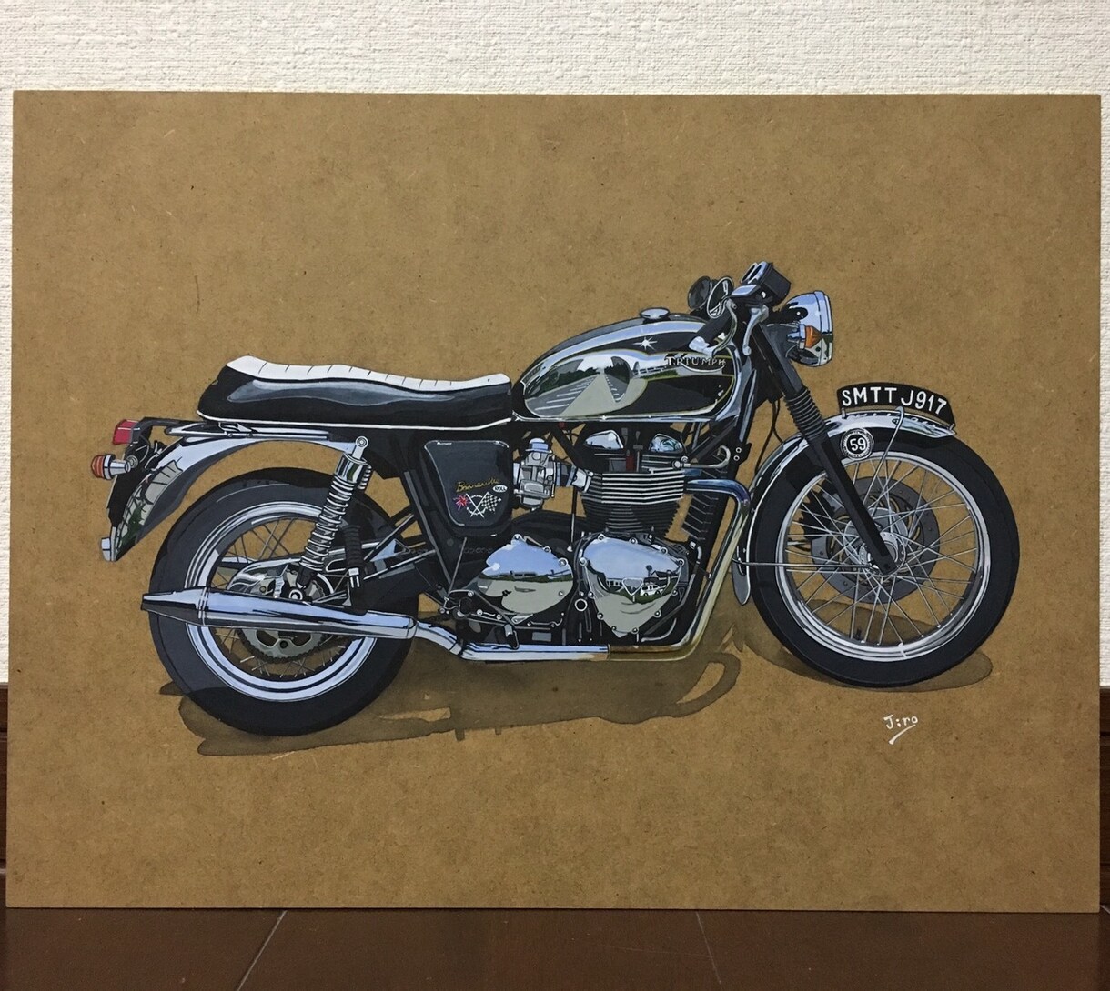あなただけの愛車(バイク/車)のイラストを描きます 完全手描き愛車のイラストを部屋やオフィスのインテリアに イメージ4