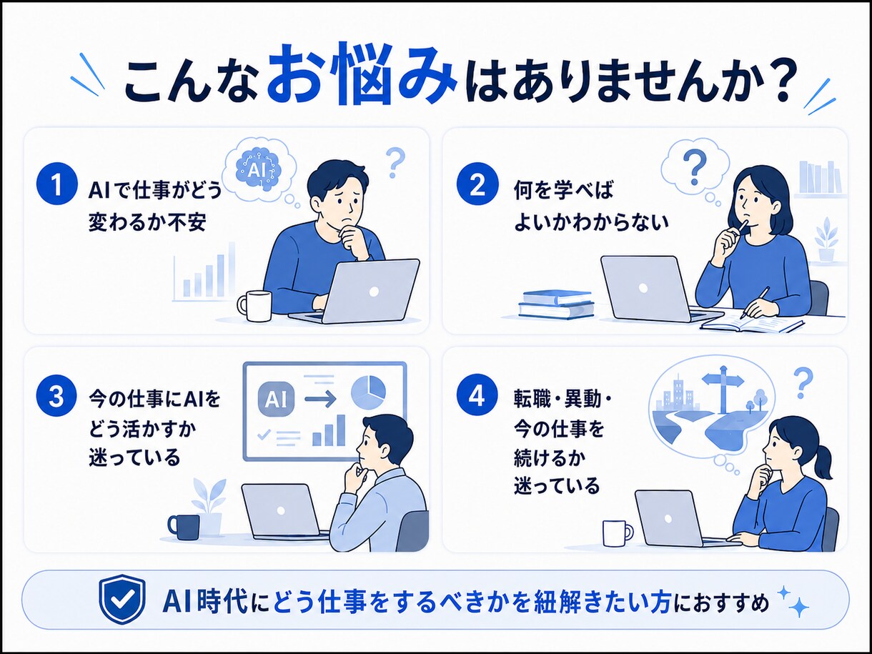 AIで変わる仕事と次の行動を相談できます レポートと30分相談でAI時代の次の行動を整理 イメージ2
