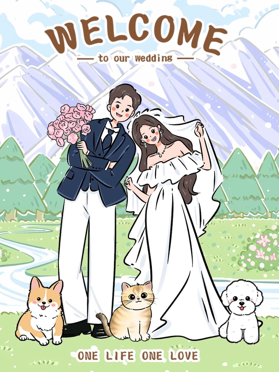 オリジナルキャラ風イラスト描きます SNSアイコンや結婚式にも大人気！／ イメージ1