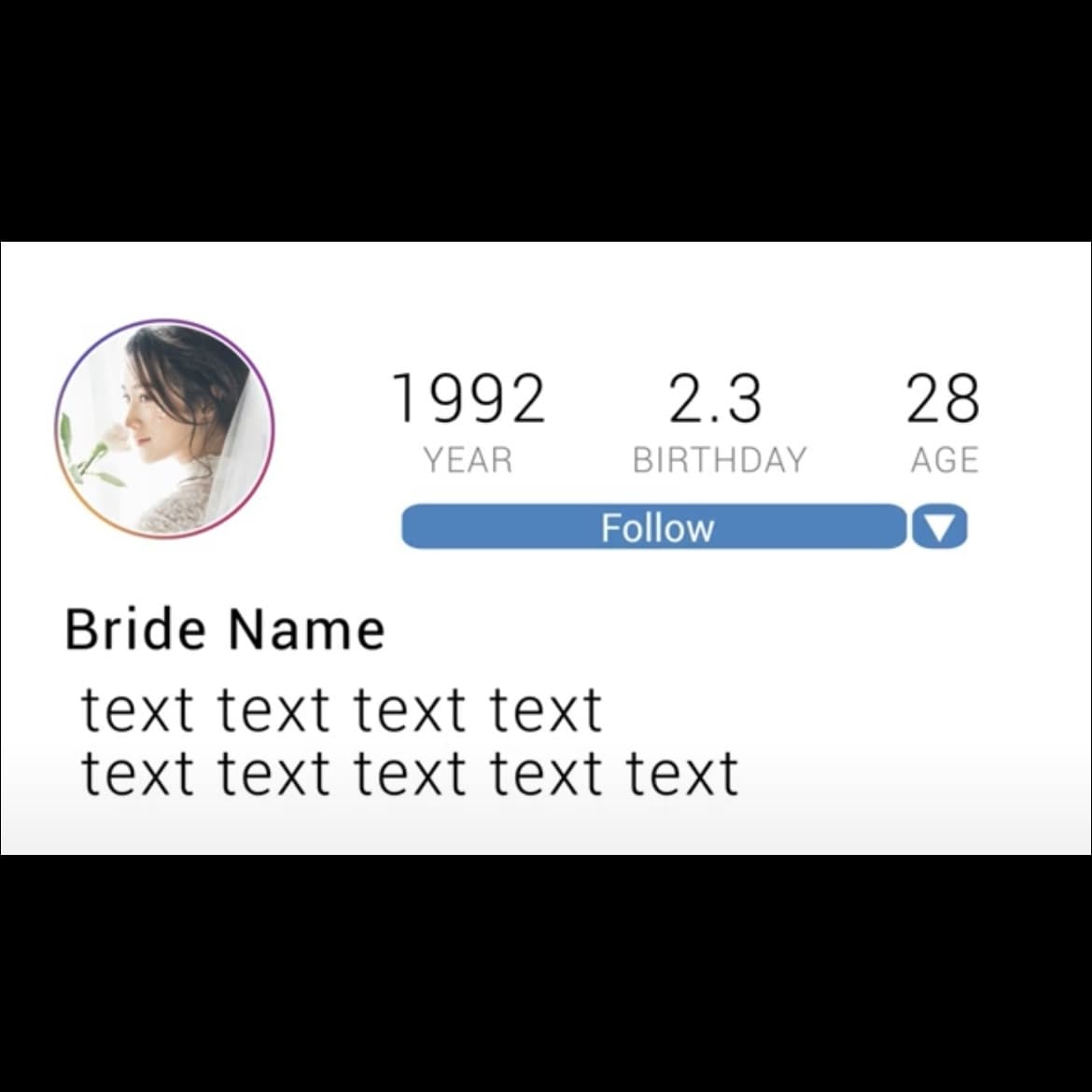 インスタ風プロフィールムービー作成します SNSを用いたプロ級の動画編集テンプレート イメージ2