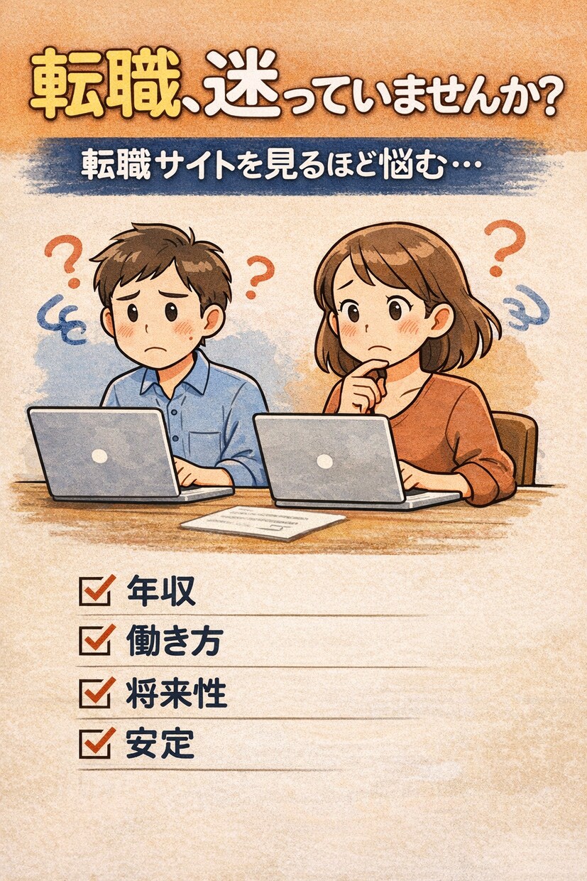 転職するか迷う人の条件を整理します 若手向け／転職を勧めない伴走型メンタリング イメージ1