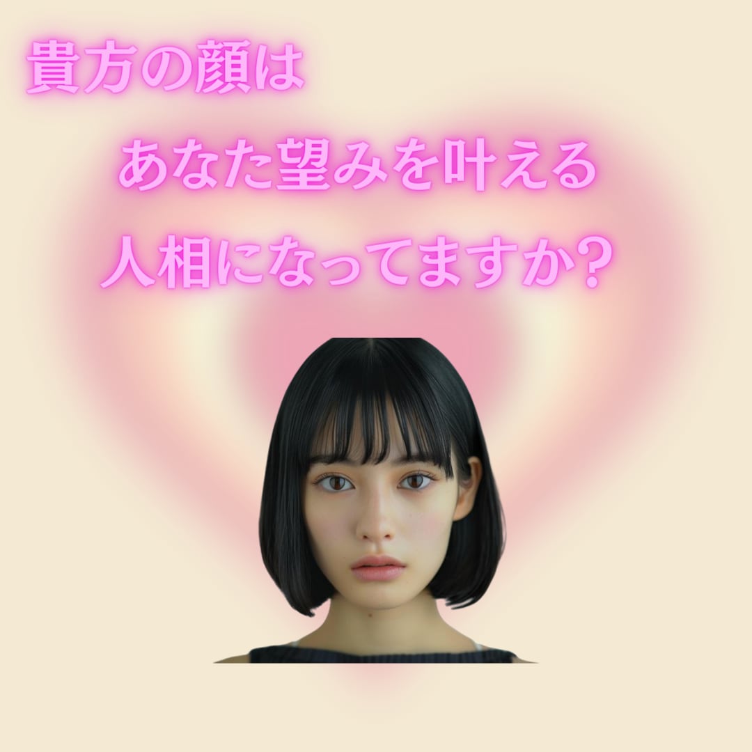 人相　観ます 貴方の顔はあなたの望みを叶える顔なのか、知りたくないですか？ イメージ1