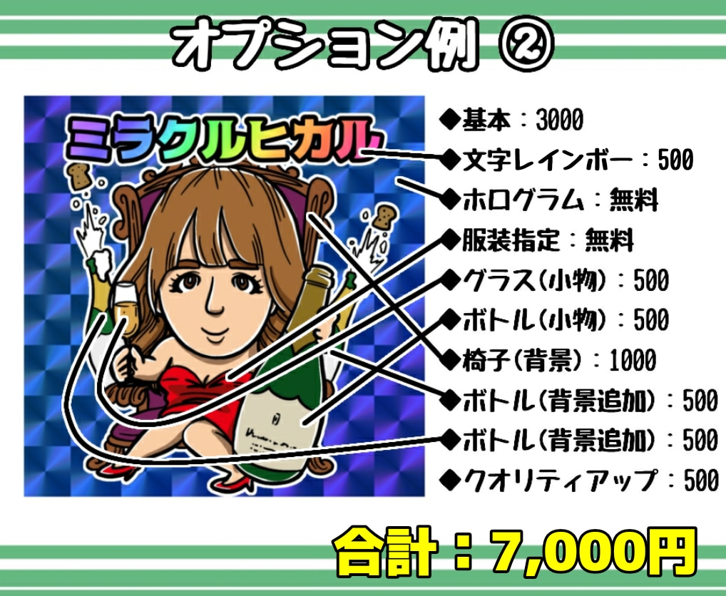 ビックリマン風似顔絵描きます 通常の似顔絵も！☆実際のシール・名刺作成はじめました！☆ イメージ10