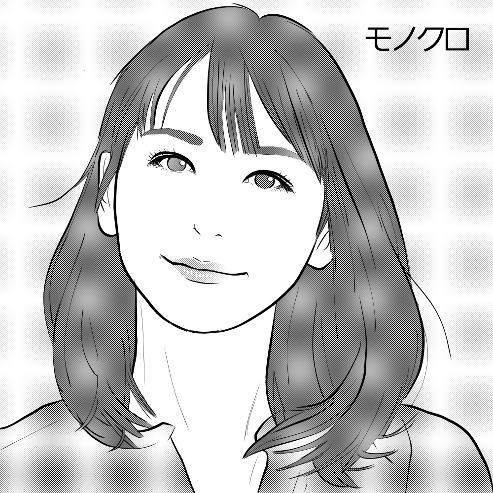 好印象なモノクロ似顔絵をお描きします おしゃれでシンプルなモノクロ似顔絵を描きます！ イメージ2