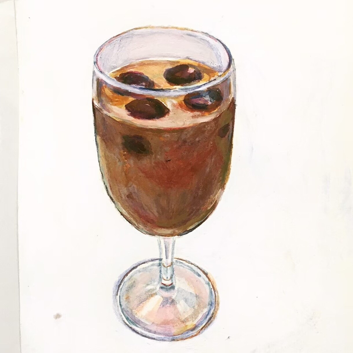 絵の具でドリンク描きます アナログで表現するあたたかいタッチ イメージ2