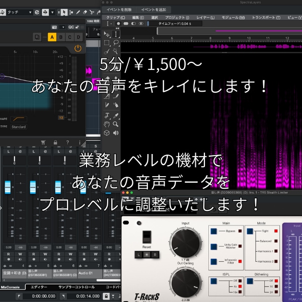 音声をクリアに！あなたの音声をキレイに届けます YouTube、会議、ナレーションの音声のノイズ除去・整音！ イメージ1