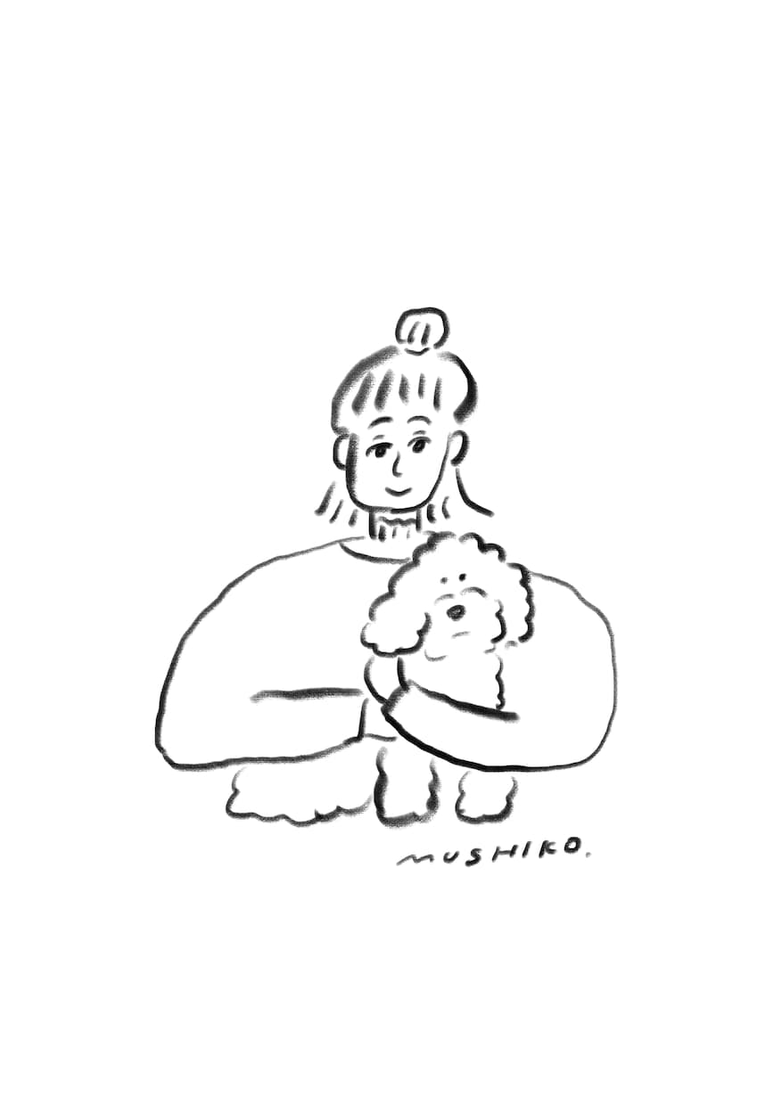 プレゼントにも！愛犬と一緒に似顔絵描きます 人物のみ・わんちゃん一緒でもOK! イメージ3