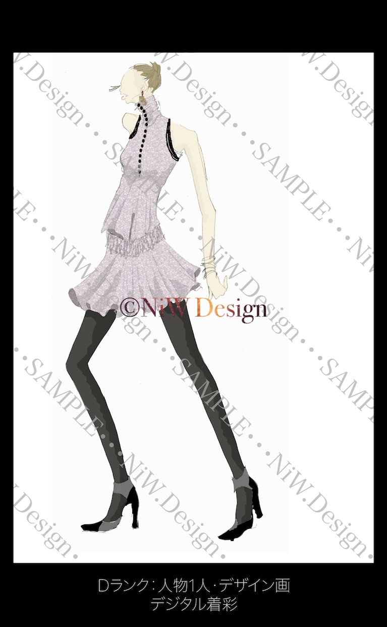 元ファッションデザイナーがデザイン画を描きます あなたに代わってプロがイメージをより魅力的に描きます✨ イメージ8