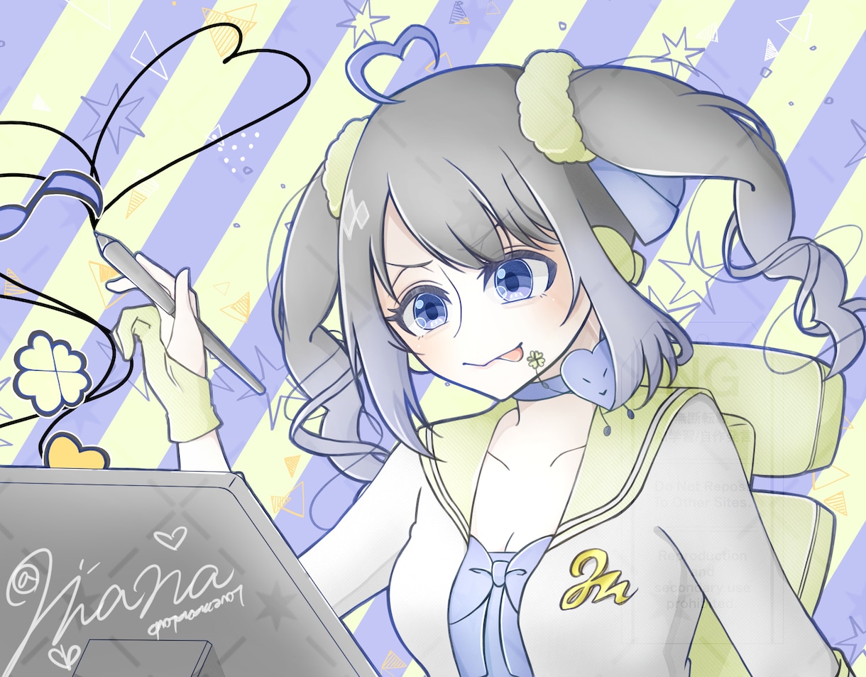 初回50％オフ】SNSアイコン、一枚絵を描きます パステル調の可愛らしいイラストです❣ イメージ1