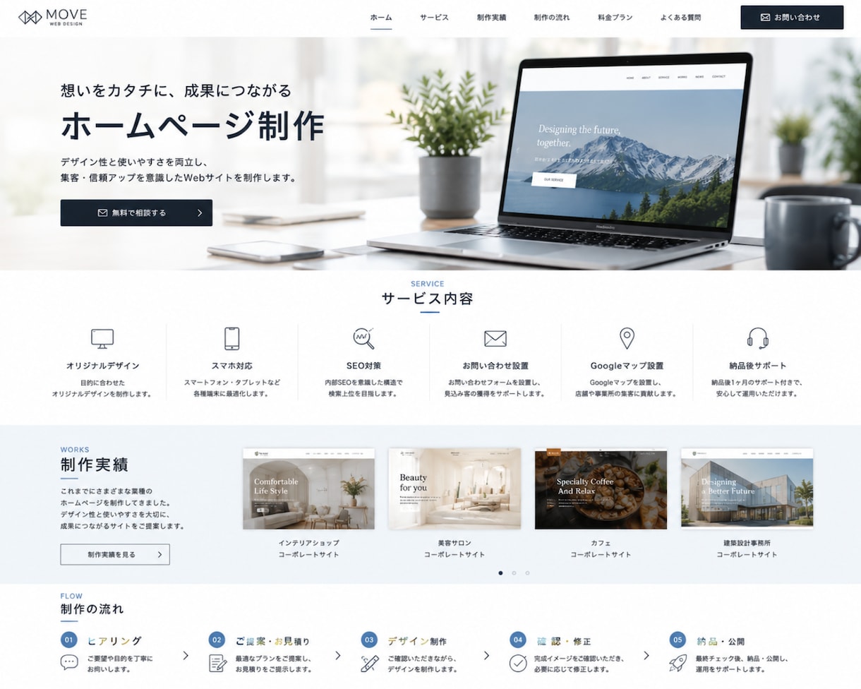 成果につながるホームページ制作します 集客・信頼アップを意識したサイト制作 イメージ2