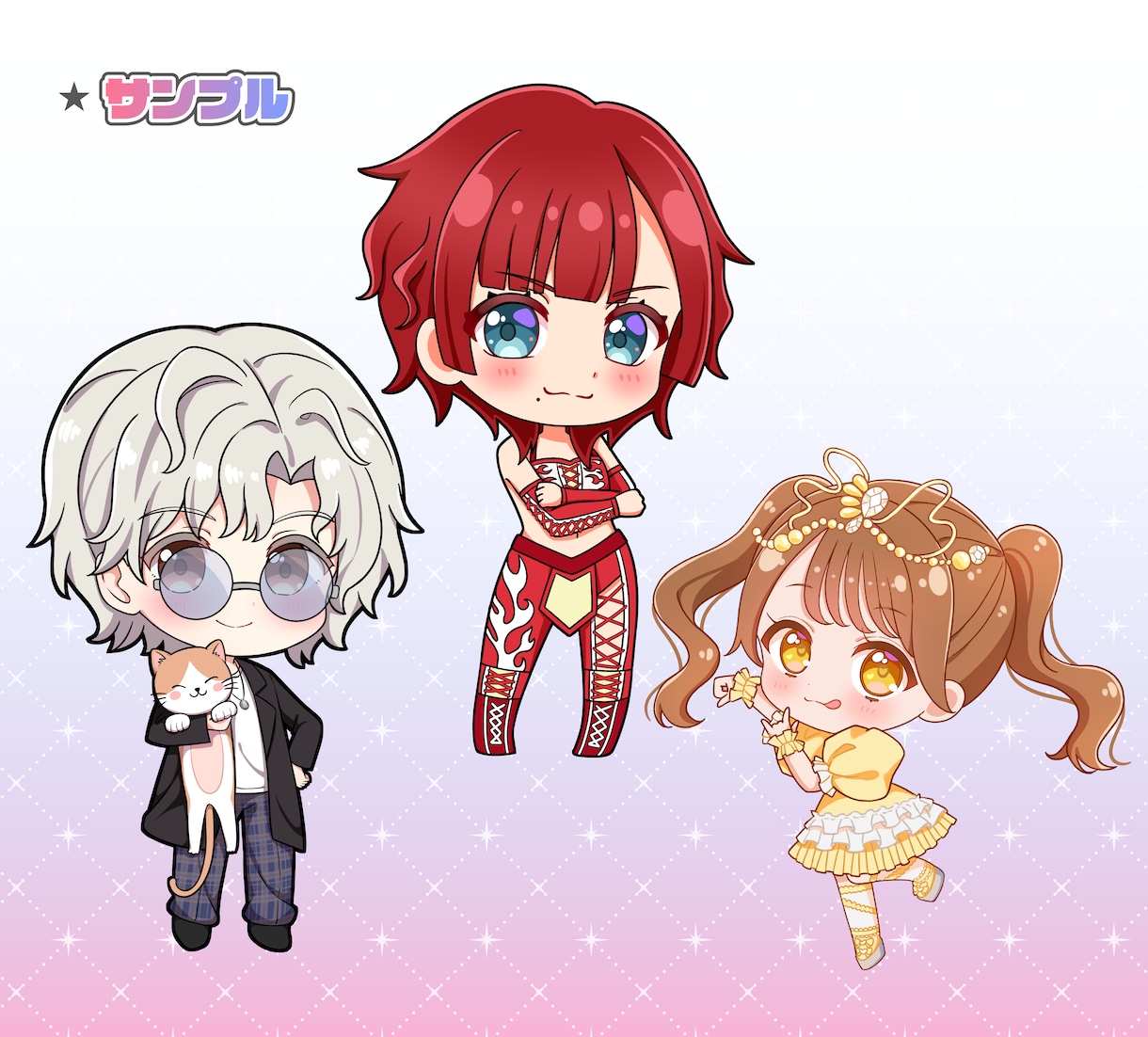 ちびかわ！デフォルメキャラのイラスト作成します グッズにも最適！ちょこんとかわいいミニキャラのイラスト イメージ6