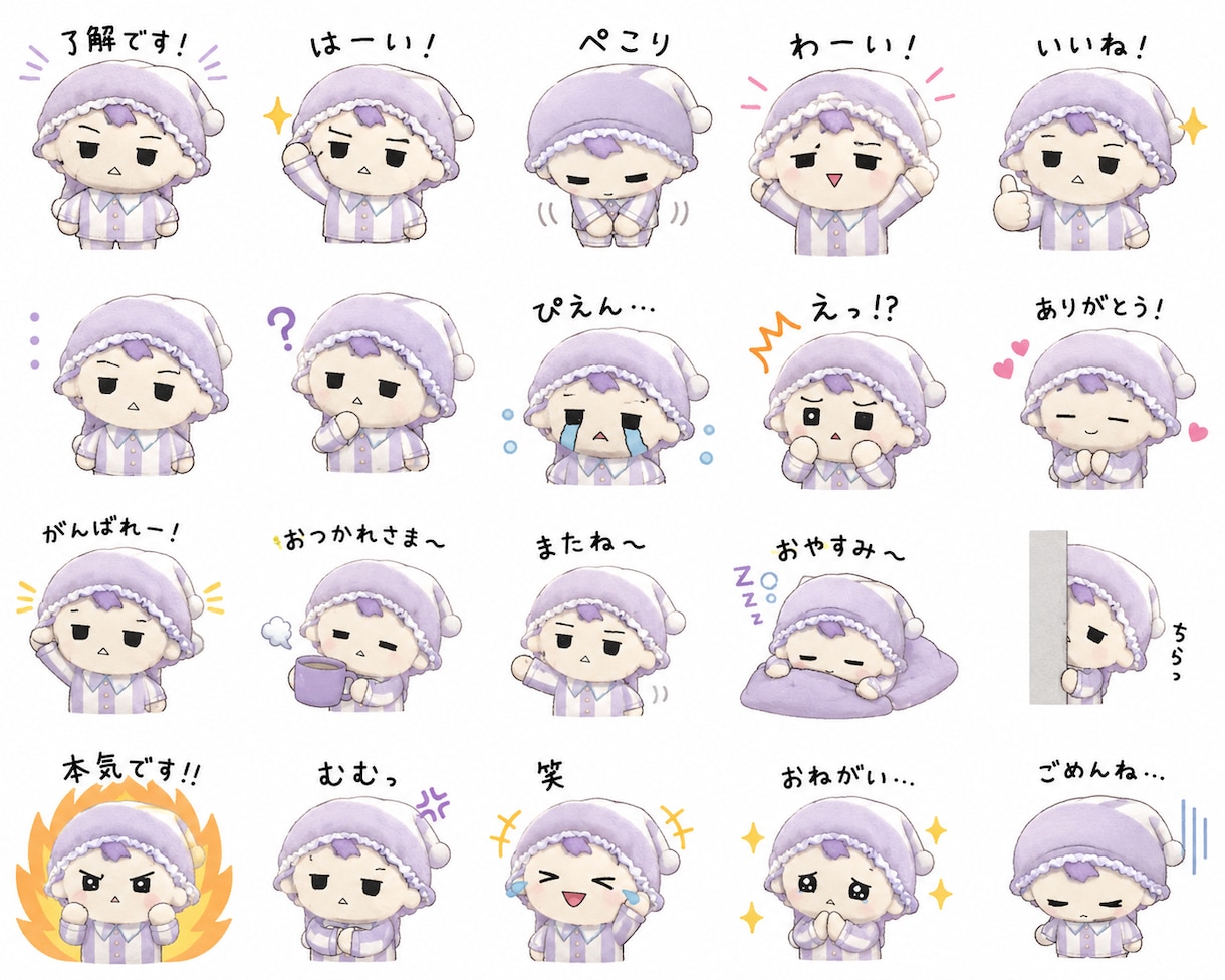 ユルかわLINEスタンプ作成します オリジナルLINEスタンプお作りします！ イメージ4