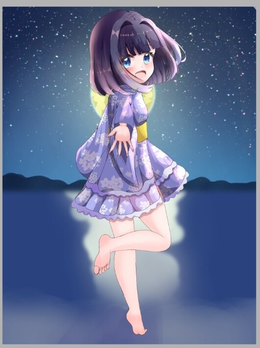 可愛い女の子の一枚絵描きます 寒色系に特化した色使いが得意で、幼めなのが特徴です イメージ5