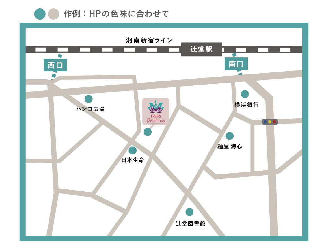 女性デザイナーがお洒落で分かりやすい地図作成します 住所だけで簡単依頼！新しく地図を作りたい方へ！ イメージ2