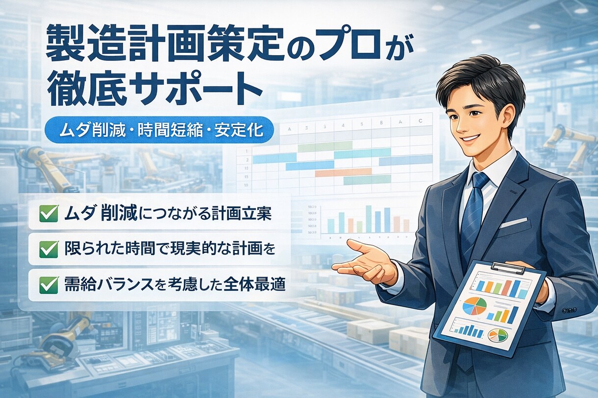 工場の製造計画策定を支援します 効率的かつ欠品を回避する製造計画立案をサポートします イメージ1
