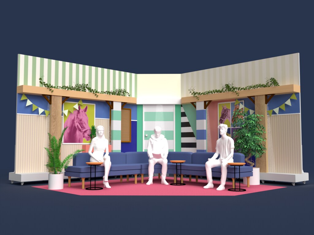 展示会やテレビセット等の3Dパース作ります プレゼンの資料等にお使いください！ イメージ8