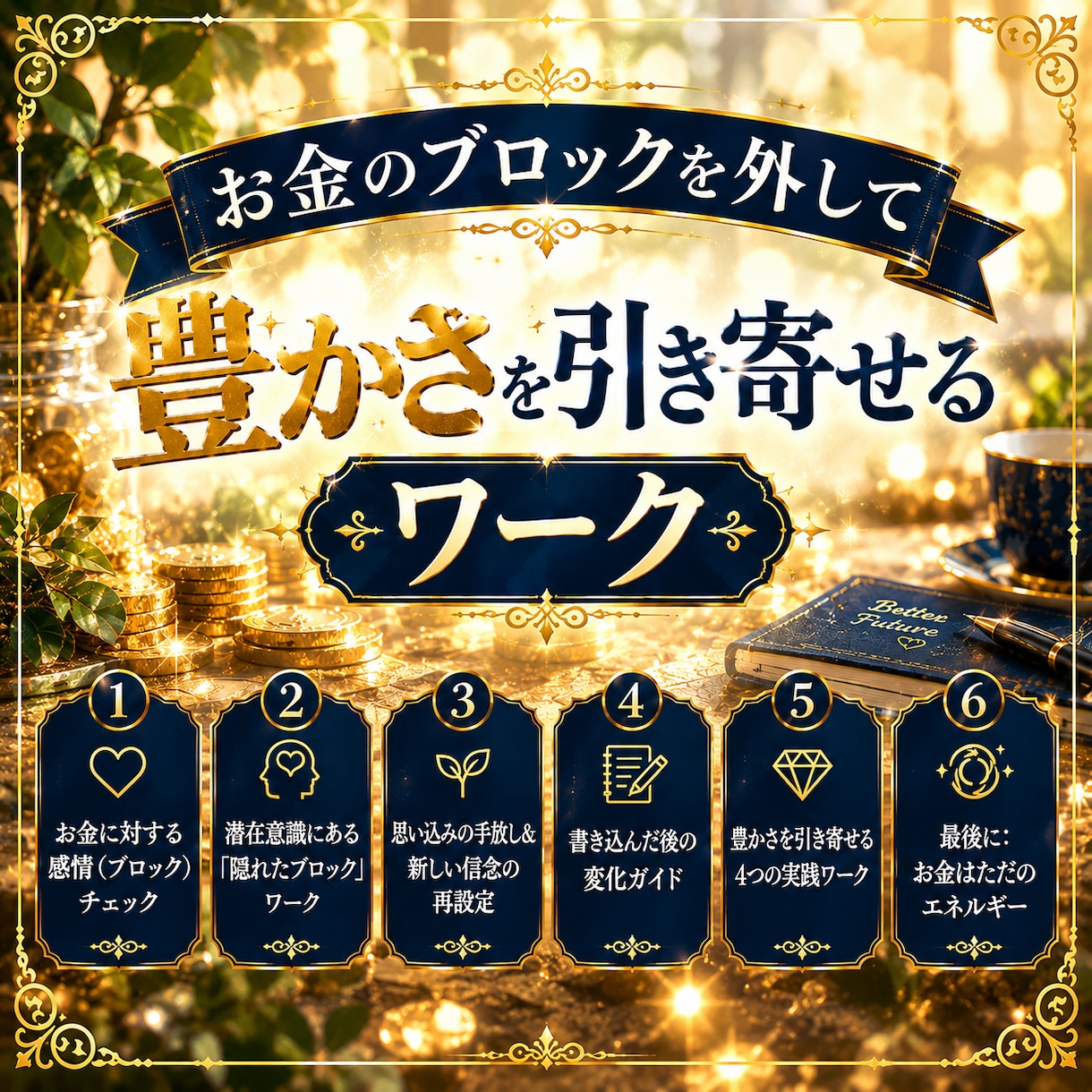 お金のブロック外して、豊かさを引き寄せます 【期間限定価格】お金の概念が変わり豊かさを感じるワーク付き イメージ1