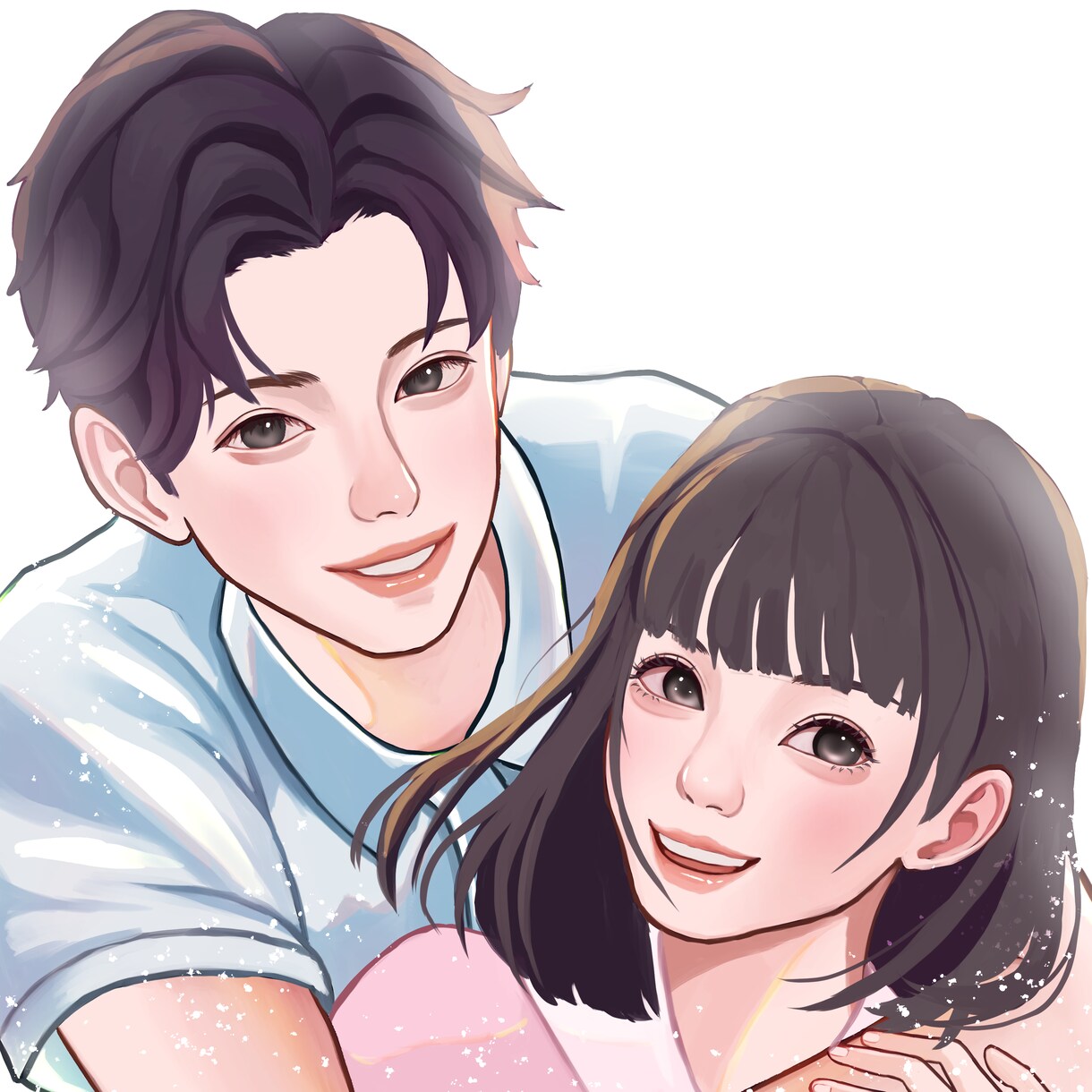 商用利用OK！！素敵なカップルお描き致します 美男美女カップルお描き致します イメージ9