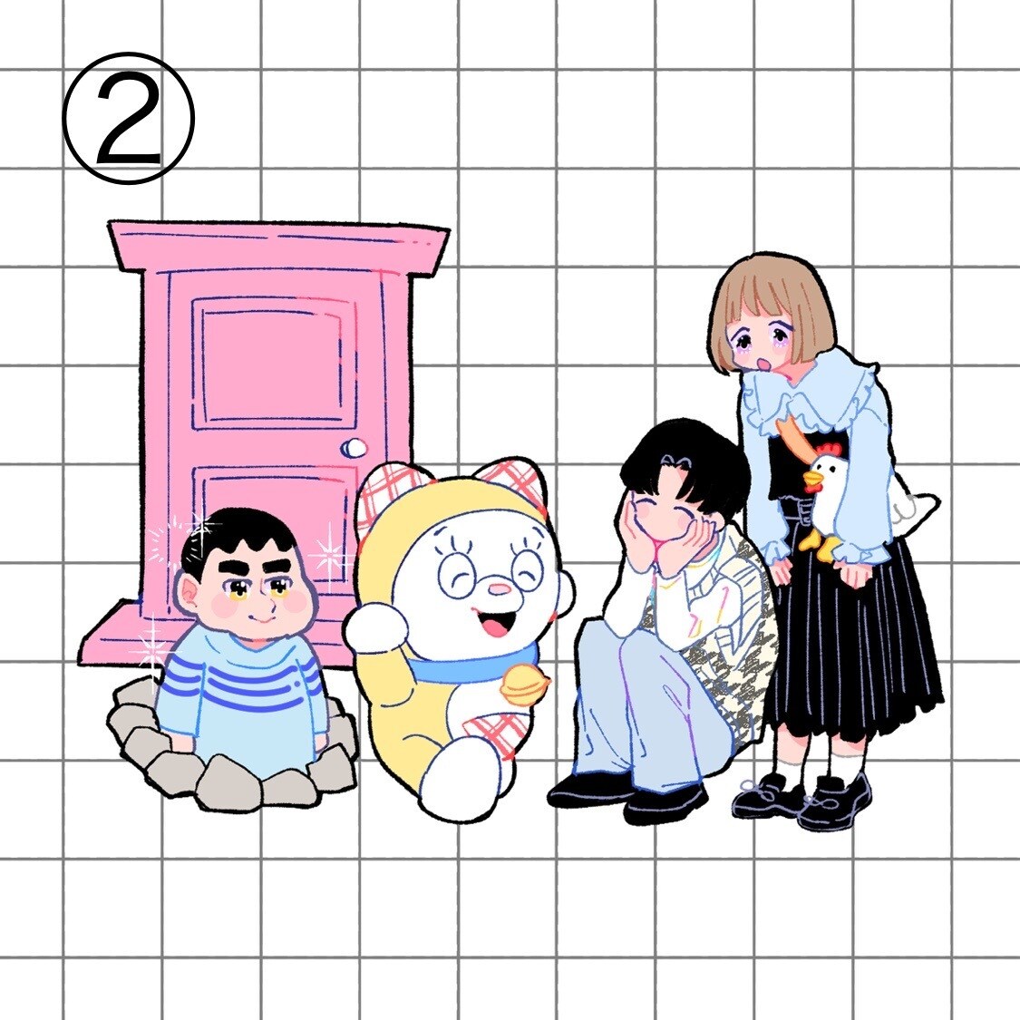 おしゃれ可愛い♡2人組のイラストを描きます ウェルカムボードや記念日の特別な贈り物に♪ イメージ3