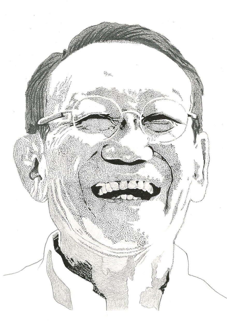 ご老人の似顔絵をペン画、鉛筆画でリアルに描きます 還暦、古希、誕生日のお祝いなど、モノクロの似顔絵を描きます！ イメージ3