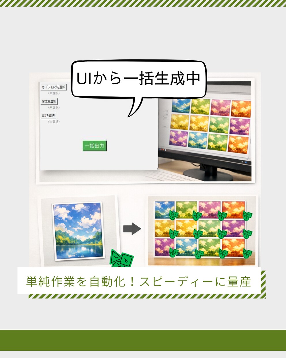 商品画像のサイズ・背景・ロゴをまとめて整えます バラバラな写真を統一フォーマットへ。ツール化も対応 イメージ7