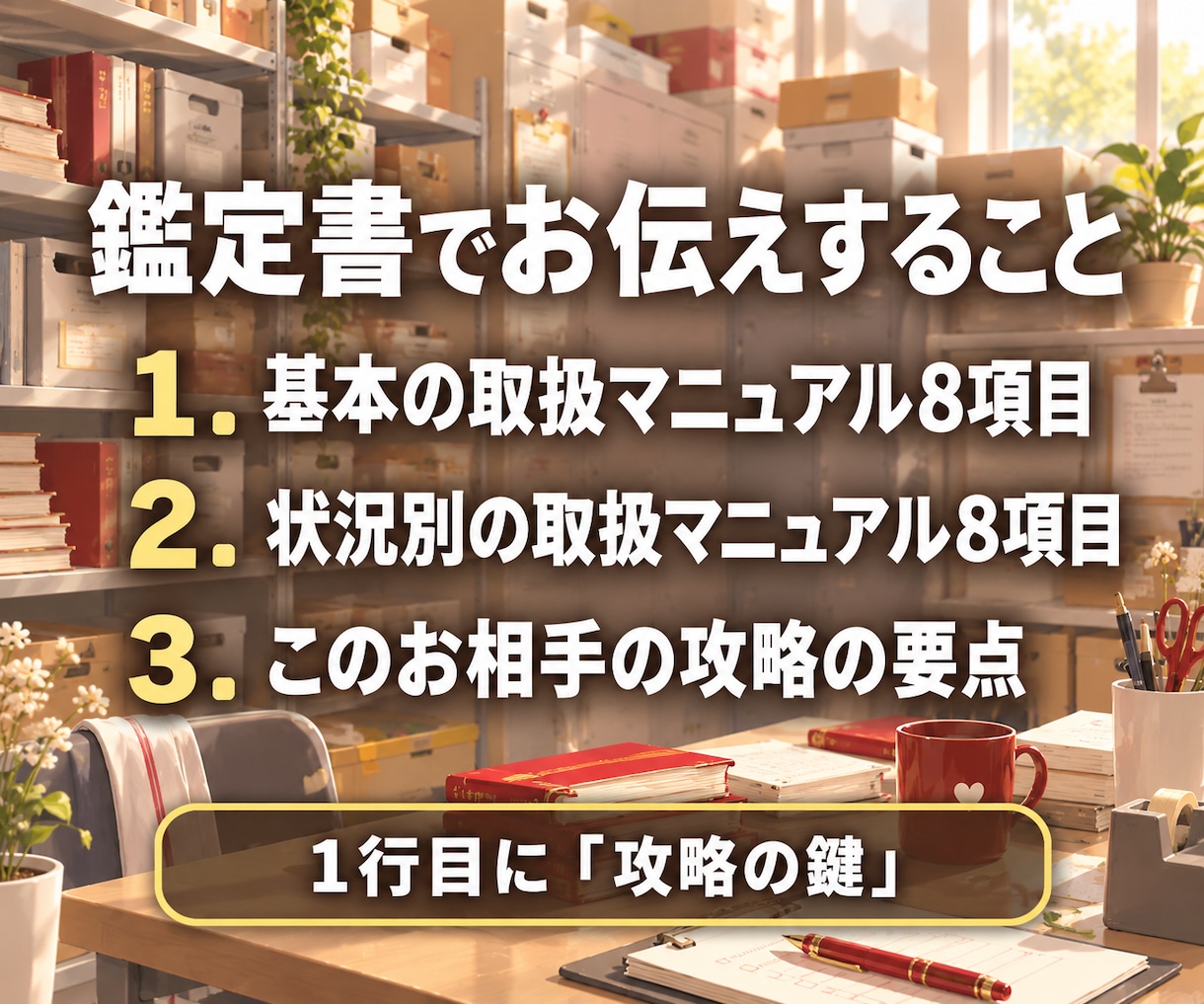お相手のトリセツ｜恋の攻略＆取扱マニュアル作ります 8,000字以上｜本音・地雷・接し方を16項目でお教えします イメージ4