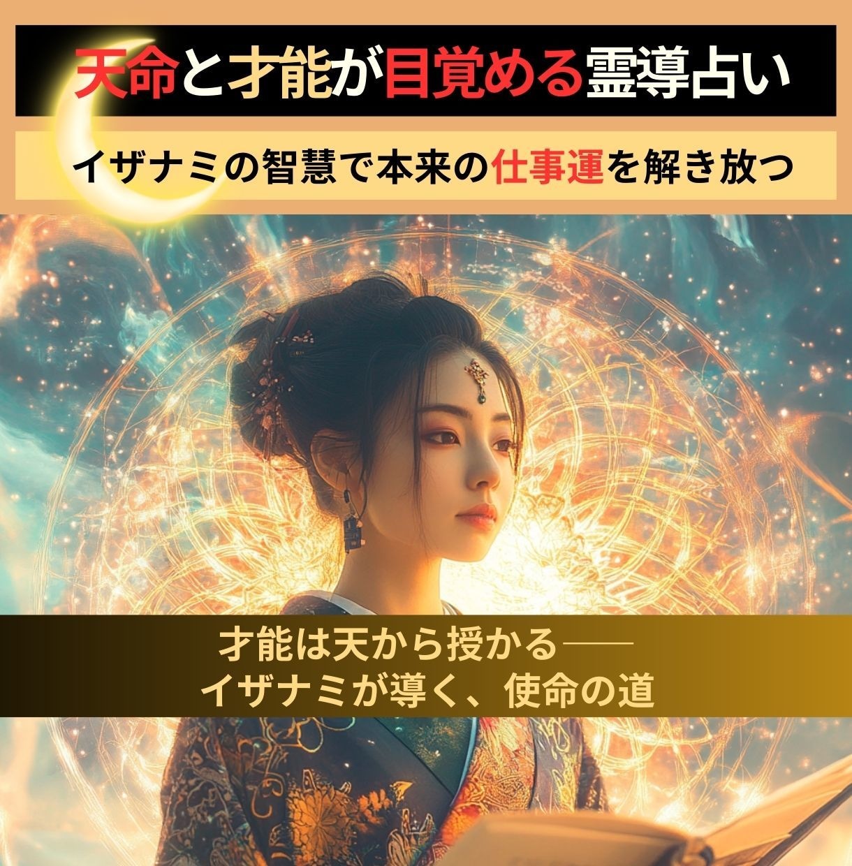 天命と才能が目覚める霊導占いをします イザナミの智慧で本来の仕事運を解き放つ イメージ1