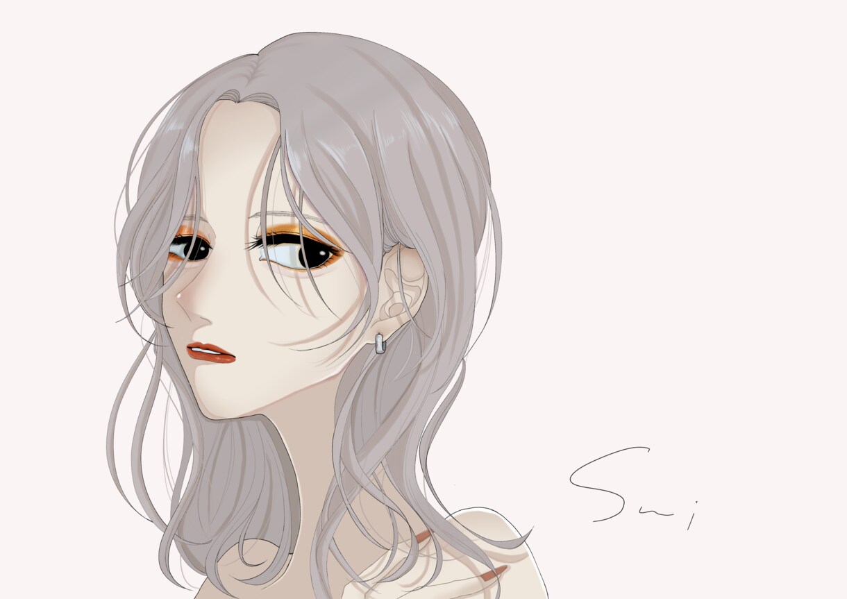 イラスト作成いたします アンニュイな女性や線の細めな男性などのイラストをお描きします イメージ2
