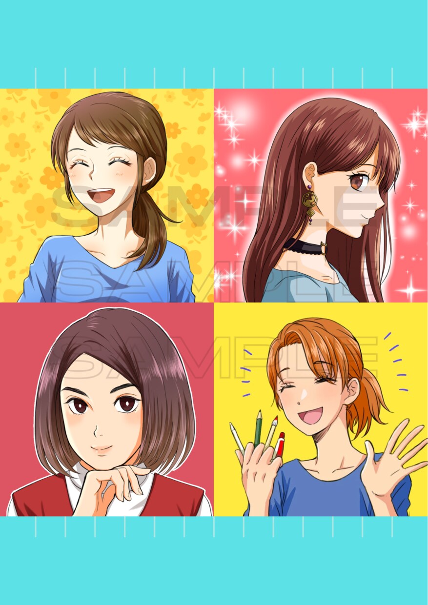 ビジネスや配信に！印象アップ↑↑なアイコン描きます 似顔絵でもキャラクターでも！貴方だけのアイコンに仕上げます。 イメージ5