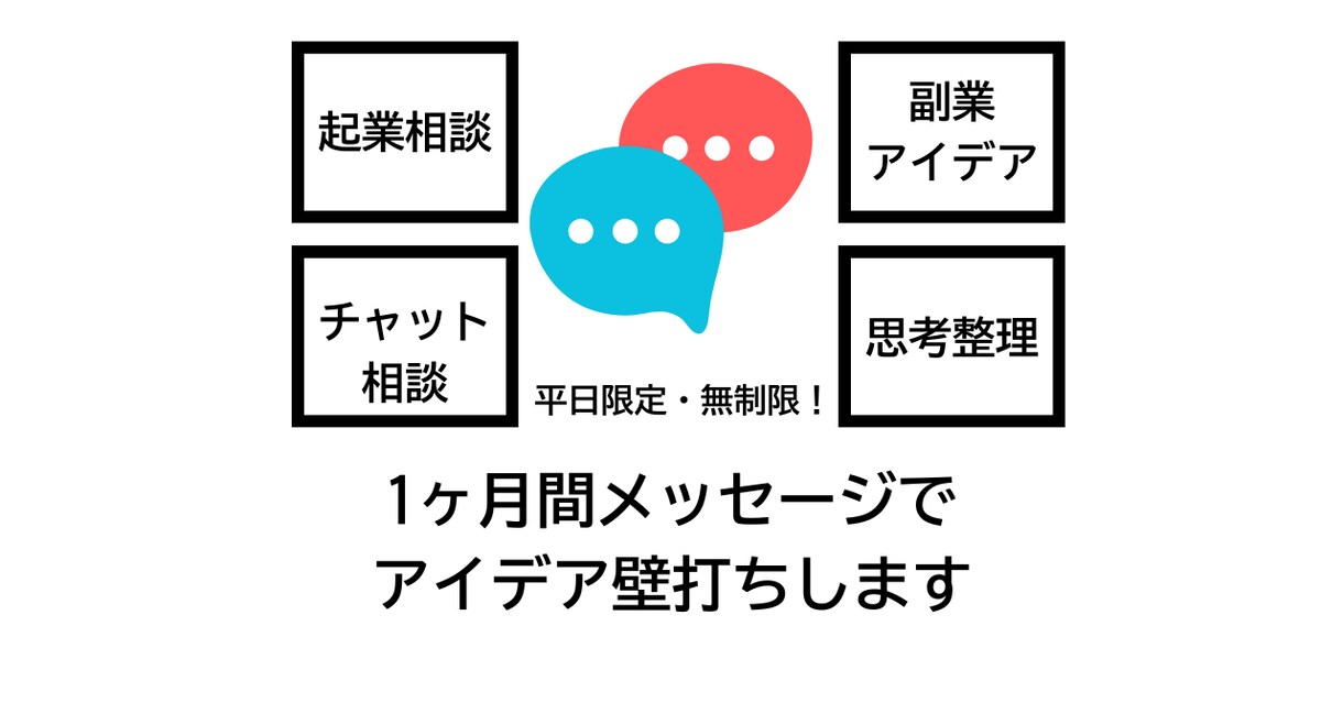 平日限定・起業ビジネスアイデア壁打ちをやります 平日毎日OK！24時間以内メッセージで壁打ちしまくります！ イメージ1
