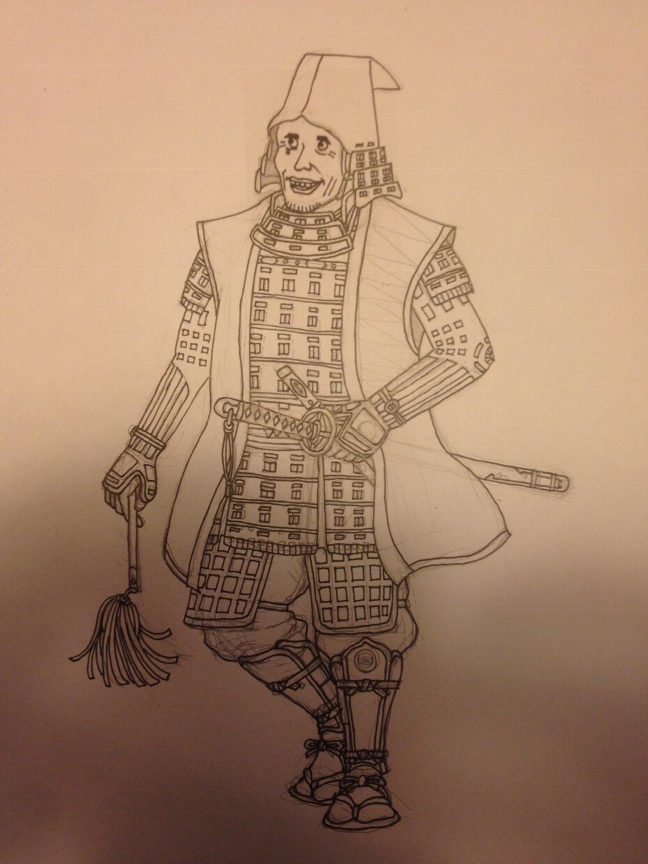 甲冑着せて似顔絵描きます ●全身を描写。●甲冑のデザインは応相談。 イメージ3