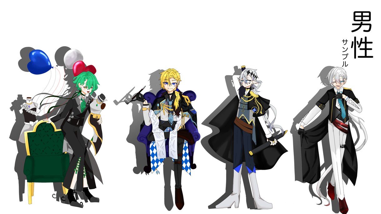 TRPG、VTuber用立ち絵製作致します 可愛くてカッコイイイラスト描きます！ イメージ1