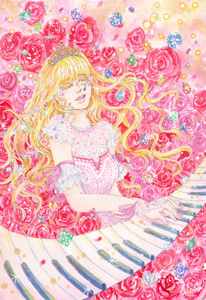 幻想的な水彩イラストレーションを描きます キラキラした水彩イラスト。媒体のメインビジュアルに。 イメージ5